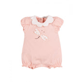 Everything Must Change (EMC) Baby Girl Peach Butterfly Shortie Romper